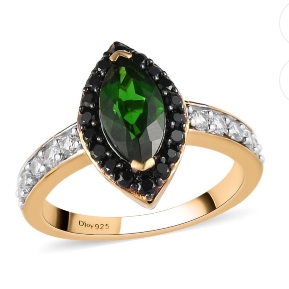 NEW Natural Chrome Diopside & Multi Gemstone Ring Size 9 - Picture 11 of 16